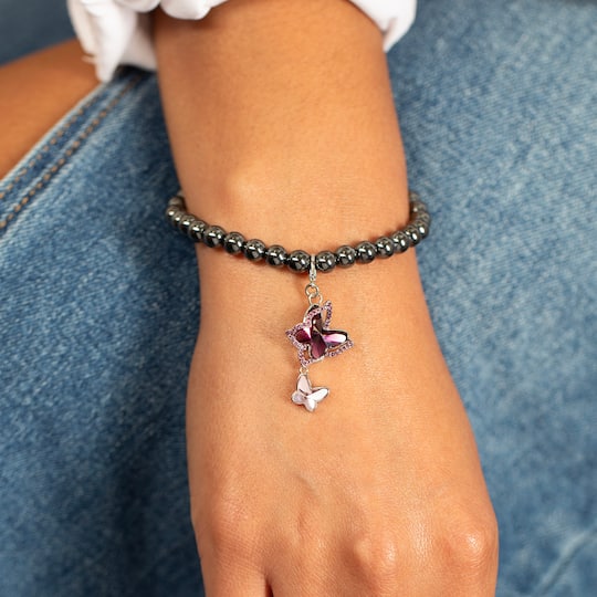 Double Butterfly Austrian Crystal Charm by Bead Landing™